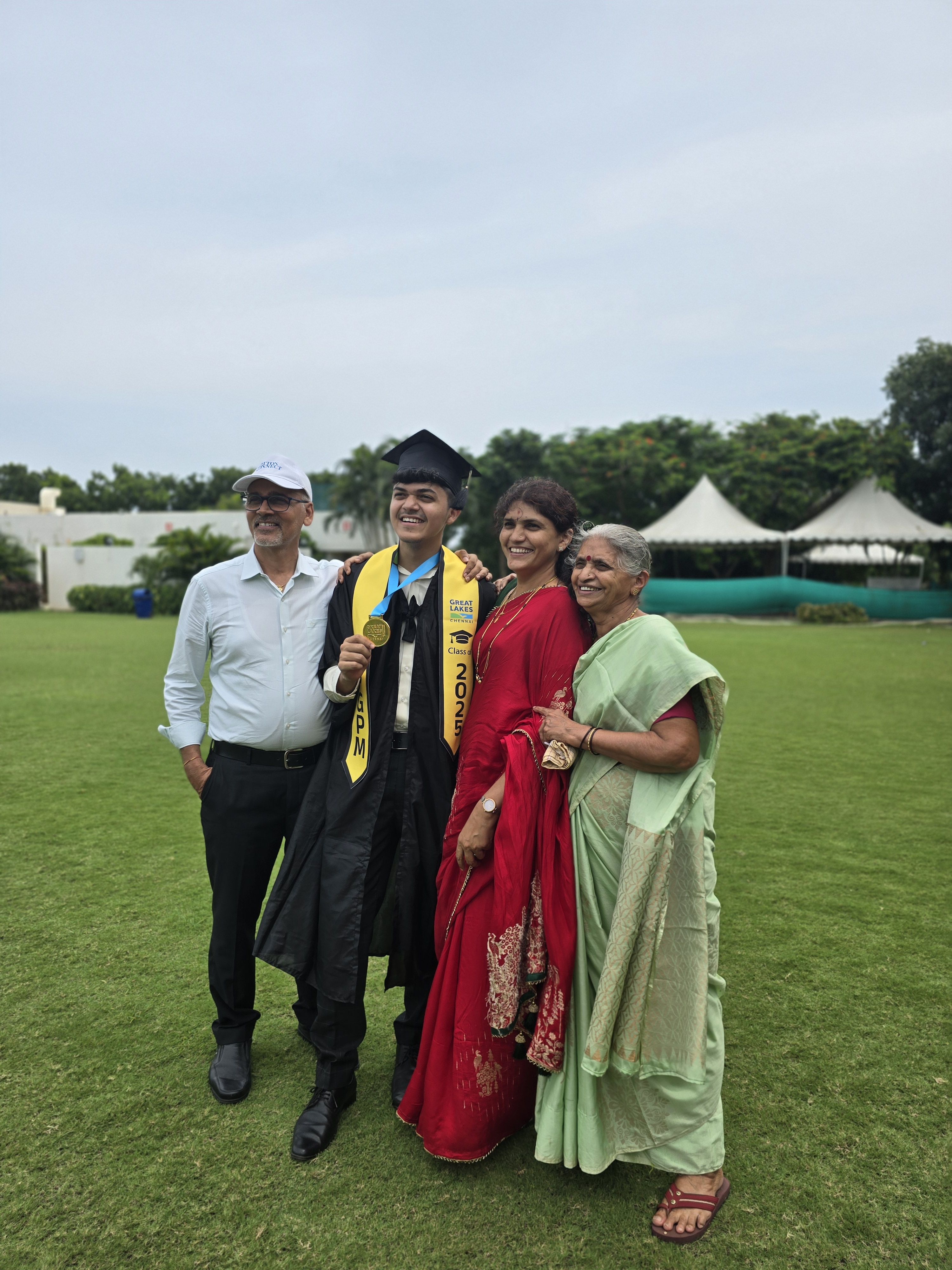 Graduation celebration with family